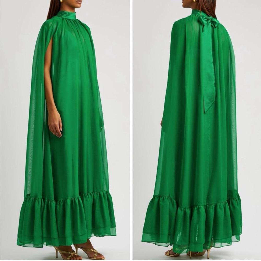alice and olivia green cape dress + | Dresses | 695 Alice Olivia Lanelle Maxi In Chiffon Size M group-CMOB145PUS